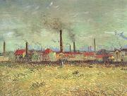 Vincent Van Gogh Factories at Asnieres Seen from the Quai de Clichy (nn04) France oil painting artist